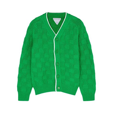 Bottega Veneta Bottega Veneta Green Chunky Knit Cardigan | Editorialist