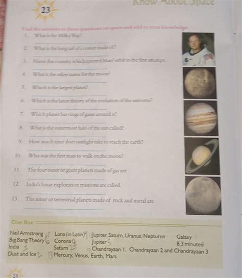 Questions on Space What is the Milky Way? What is the long tail of a com..