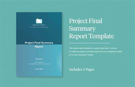 Image result for Summary Report Example