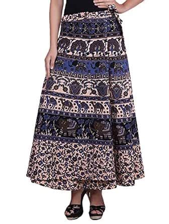 Buy Kamngari Paridhan Women's Cotton Rajasthani Jaipuri Printed Wrap ...