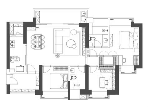 现代简约一居室45平米6万_单身公寓装修案例-北京房天下家居装修网