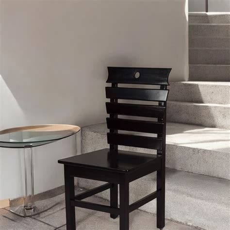 AKS Titanic Dining Chair with Wooden Seat||Rosewood||Dining Chairs