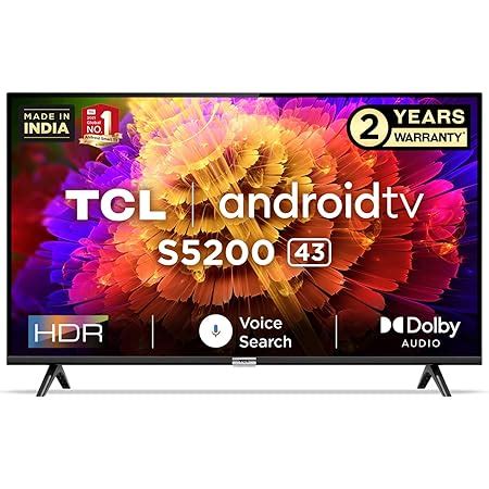 TCL 108 cm (43 inches) Metallic Bezel-Less Series 4K Ultra HD Smart LED ...