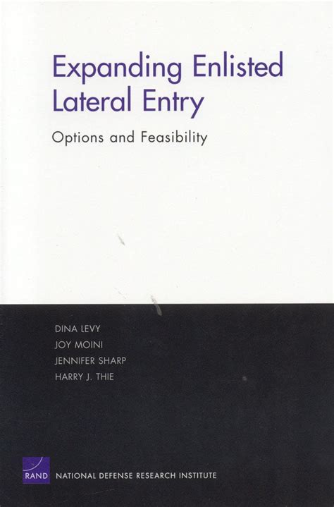 Buy Expanding Enlisted Lateral Entry: Options and Feasibility Book ...
