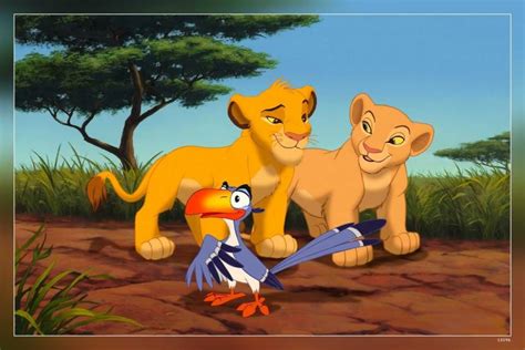 The Lion King Cartoons Parrot Zazu Simba And Nala Ssbhuims Matte Finish ...