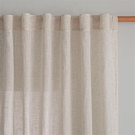 Amazon.com: MYSKY HOME Natural Linen Curtains for Living Room, Semi ...
