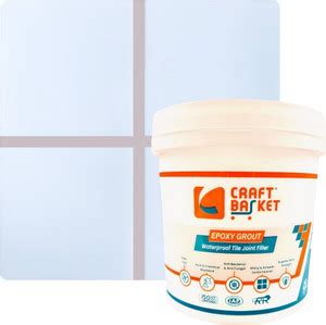 CRAFT BASKET Premium Epoxy Grout for Tiles (Colour: Steel Grey ...