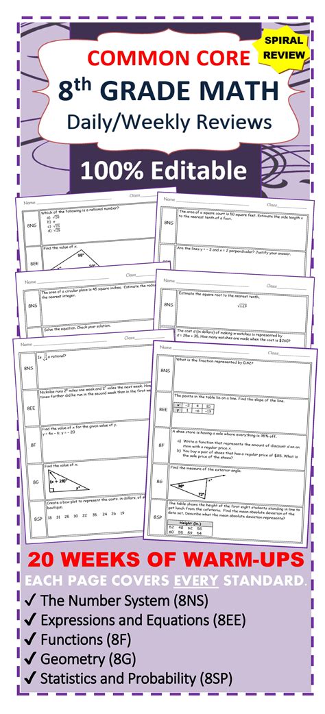 8th Grade Math Standards