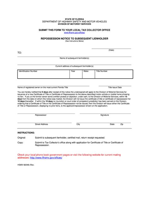 2011-2026 Form FL HSMV 82048 - Blank Fillable Template | Fill Out ...