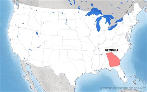 Where is Georgia located on the map?