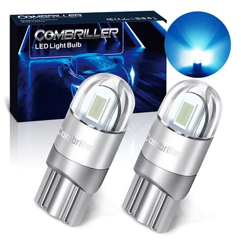 Buy Combriller 194 LED Bulb Ice Blue, Error Free 194 168 LED Bulb T10 ...