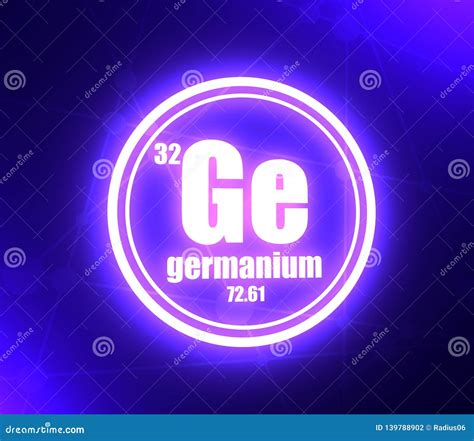 Germanium Chemical Element. Stock Illustration - Illustration of research, education: 139788902