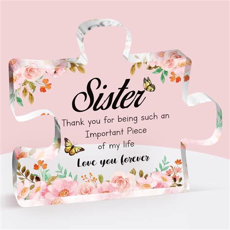 Amazon.com: Sister Gifts from Sister -Delicate Sister Birthday Gifts ...