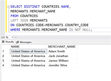 Image result for SQL Distinct Join