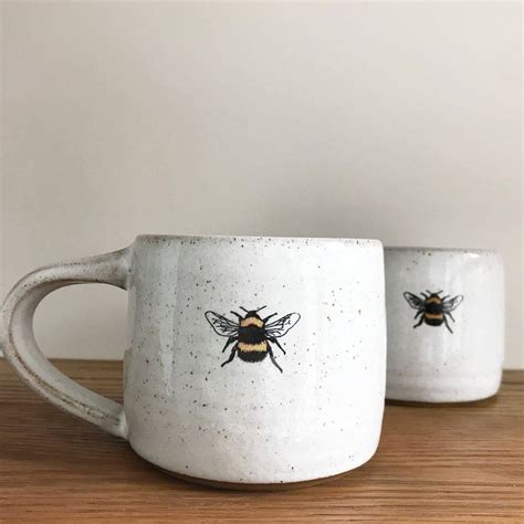 handmade bee mug