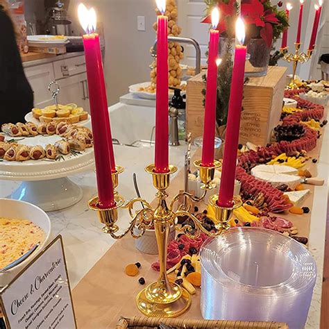 Buy YOUEON Gold 5 Arms Candelabra, 10.4 Inch Metal Tall Candelabra ...