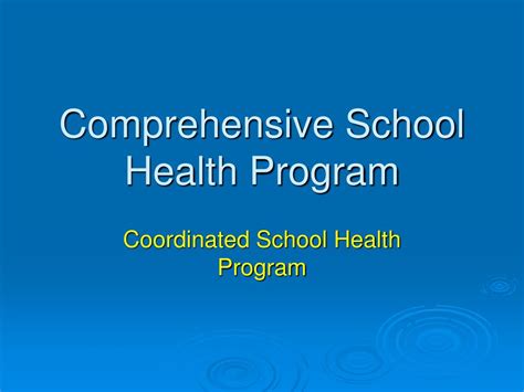 Comprehensive School Health Education Program 的图像结果