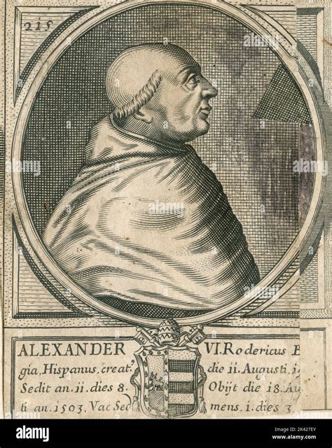 Portrait of Pope Alexander VI, engraving from the Summorum Romanorum ...