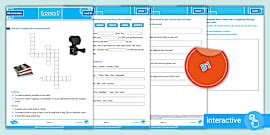ESL Curriculum Level 10, Lesson 4 Interactive Activity Sheet