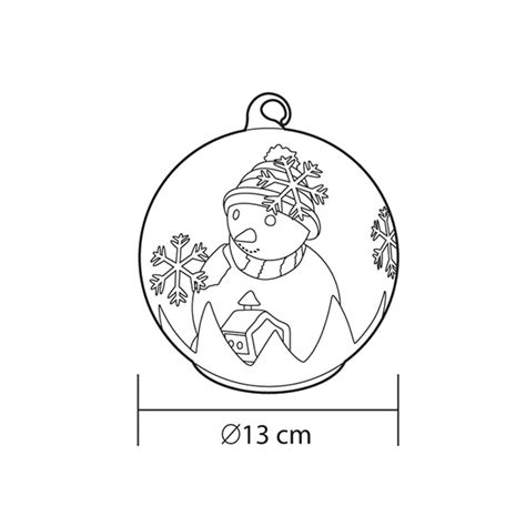 LED kugla sa figuricom sneško Home GLG13/RD | Volim svoj dom