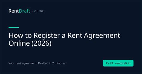 How to Register a Rent Agreement Online (2026) | RentDraft