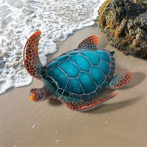 Large Blue Sea Turtle Statue - Design Toscano India | Ubuy