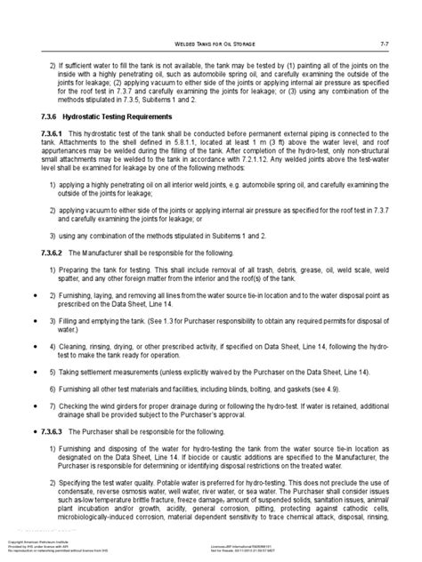 Hydro Test API 650 的图像结果