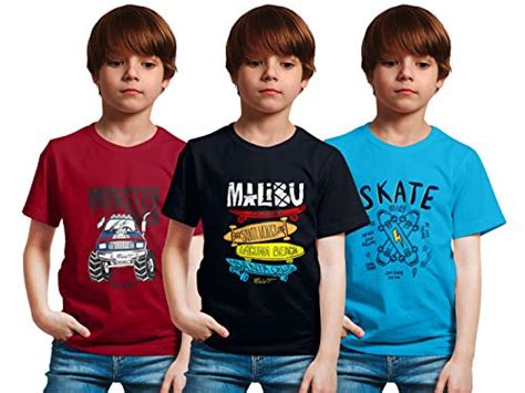 minicult Cotton Boys Half Sleeve Kids Tshirt with Chest Print and Brig ...