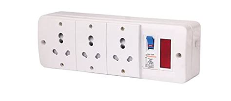Buy A-ONE Polycarbonate Electric Extension Board - Two 6/16A Socket and ...