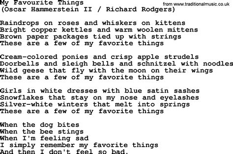 Favorite Things Lyrics