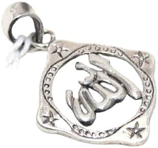 Buy Rajasthan Gems Charm Pendant Islamic Allah God 925 Sterling Silver ...
