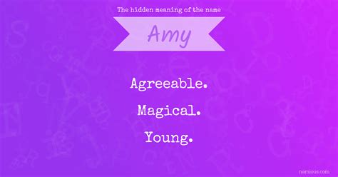 The hidden meaning of the name Amy | Namious