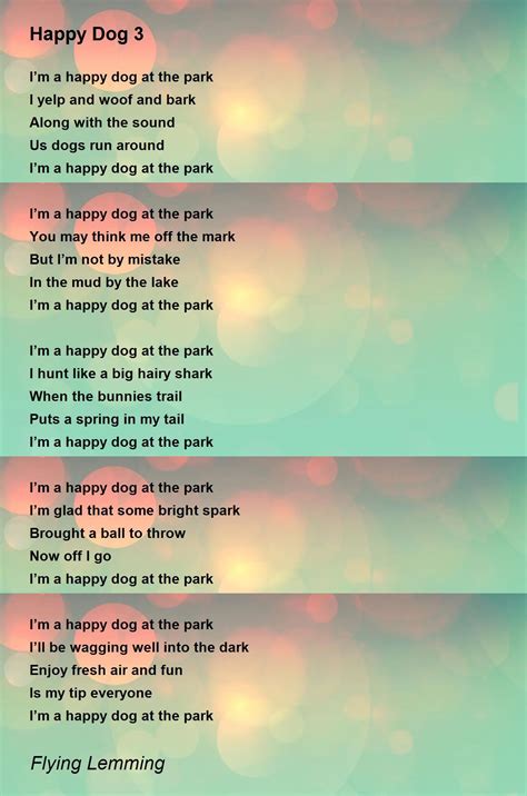 Happy Dog Poems