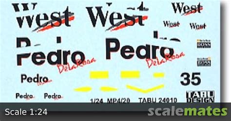 McLaren MP4-20 Sponsorship Decal, Tabu Design TABU24010 (2006)