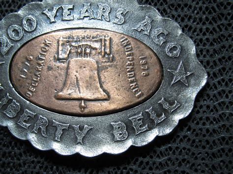 200 YEARS AGO LIBERTY BELL BELT BUCKLE! VINTAGE! RARE… - Gem