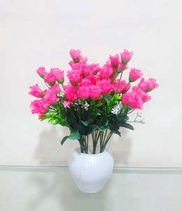 SIDDHIFLOWERS Pink Rose Artificial Flower with Pot Price in India - Buy ...