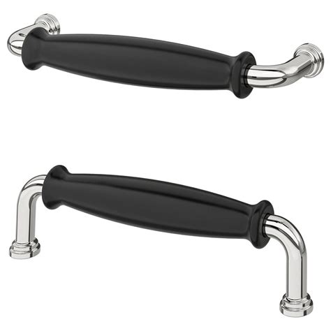 KLINGSTORP handle, black/chrome-plated, 141 mm (59/16") - IKEA