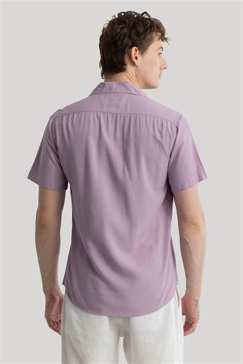 Buy Men's Bianca Lavender Plain Shirts Online | Snitch – SNITCH