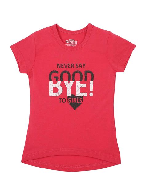 Buy PROTEENS Girls Red T-Shirt at Amazon.in