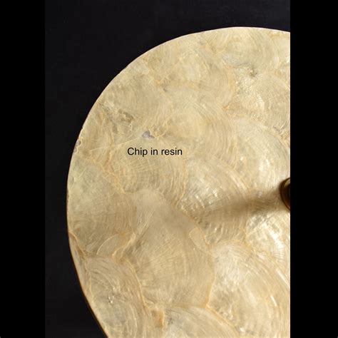 Two-Head Luxury Brass Vintage Floor Lamp with Capiz Shell Table Top at ...