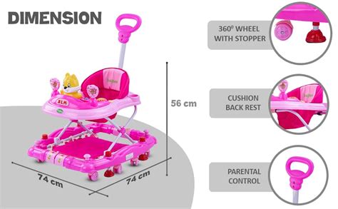 Buy Baybee Looey Baby Walker Cum Rocker - Round Kids Walker for Babies ...