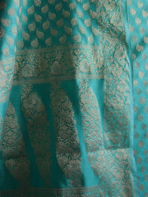 Banarasee/Banarasi Salwar Kameez Cotton Silk Gold Zari Buti Woven Fabr