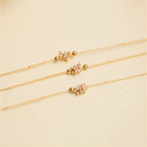 Buy Handmade Single Bajra Ghungroo & Pearl Rakhi With Roli Chawal For ...