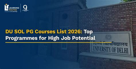 DU SOL PG Courses 2026: Fees, Eligibility & Admission Process