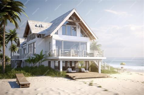Premium Photo | Modern exterior of luxury and beautiful beach house ...