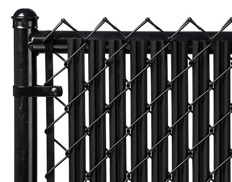 Buy 4ft Black Ridged Slats for Chain Link Fence, Add privacy and curb ...