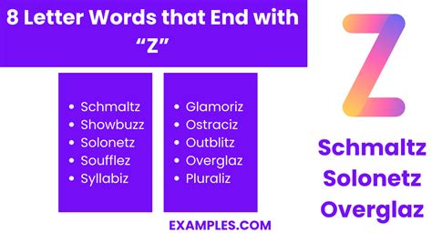 450+ 8 Letter Words with Z List, Meaning, PDF