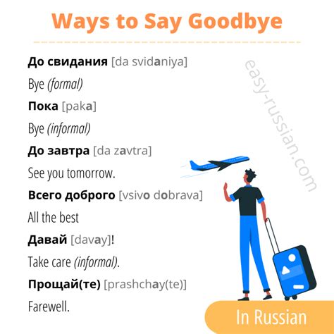 Ways to Say Goodbye in Russian – Easy Russian