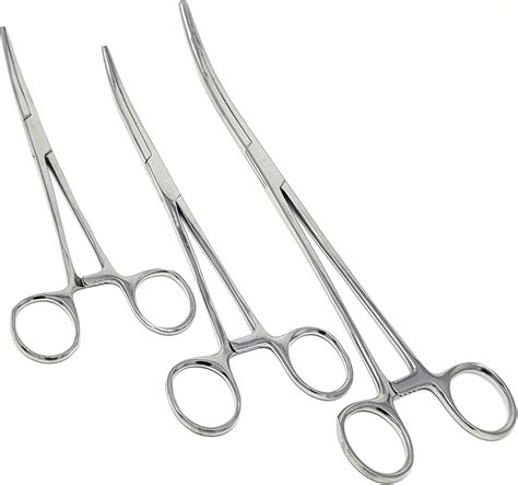 A2ZSCILAB Set of 3 Stainless Steel Curve Hemostat Forceps - 7, India | Ubuy