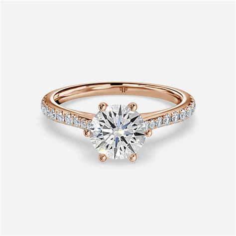 Rose Pave Rose Gold Engagement Ring - Flawless Fine Jewellery - London